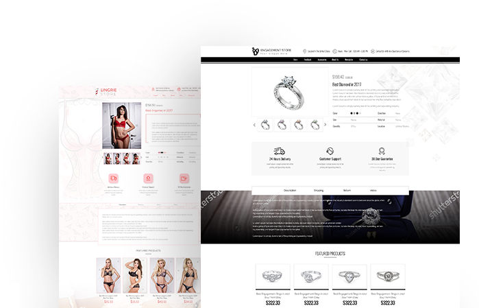 Lingerie & Engagement eBay Template Designs