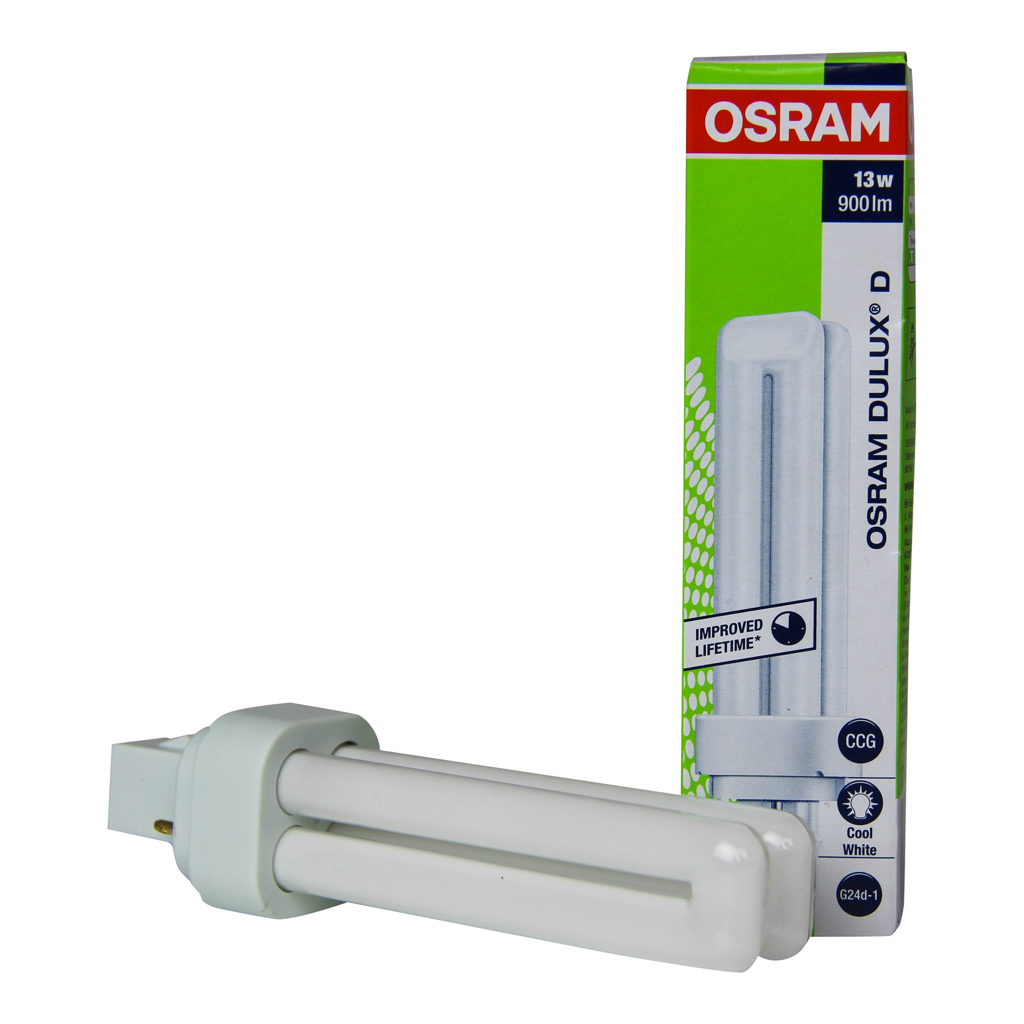 10 Units Osram Dulux D 13W/840 G24d1 2Pin 900LM Cool White Light pl