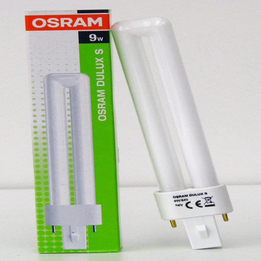 4 X Osram Dulux S 9w/840 G23 2pin Cool White Lamp 600LM Energy Saving ...