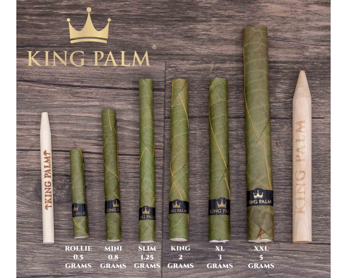 25 x King Palm Leaf Rolls Blunt Wraps ROLLIES Size 25 Pack and
