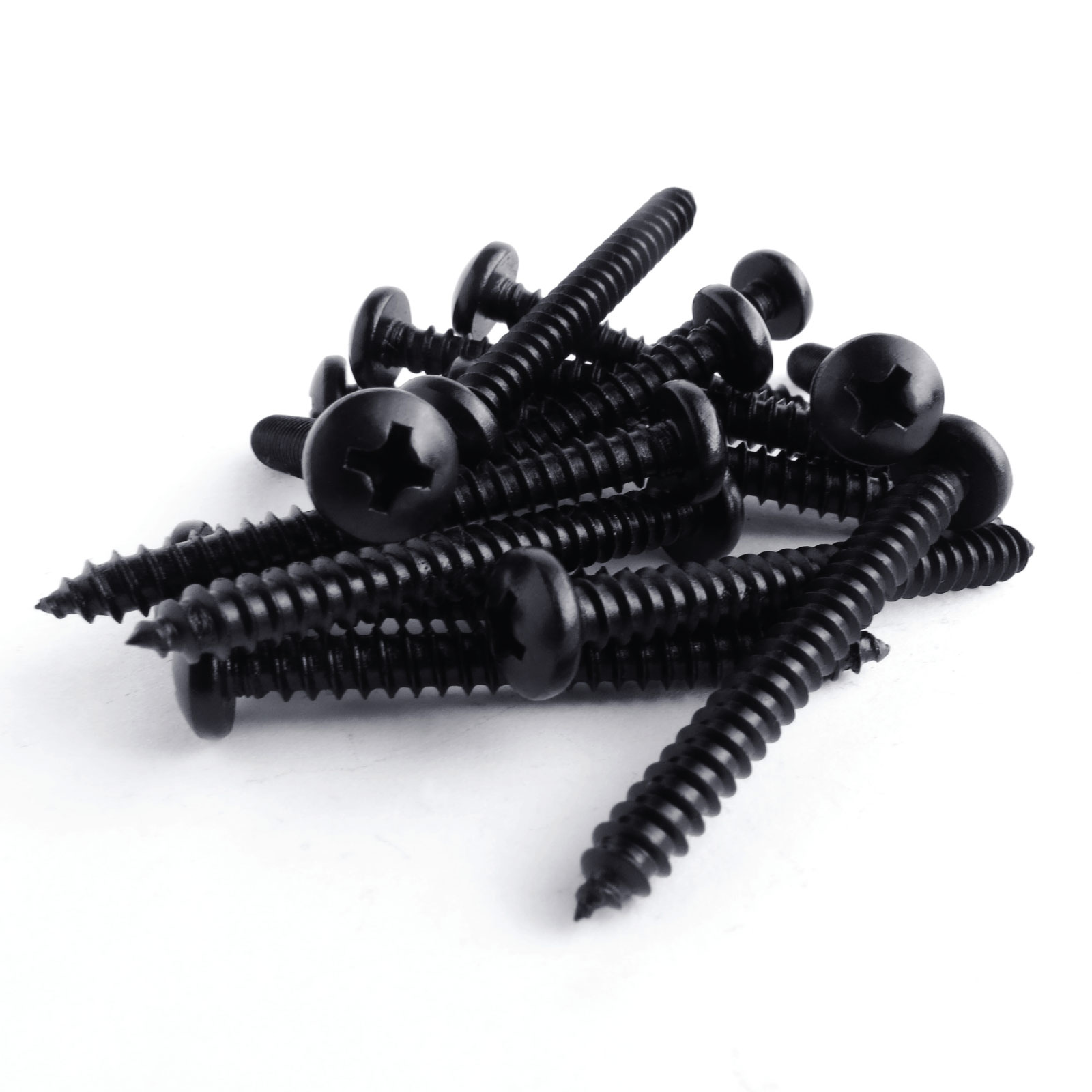 No8 4.2mm Black Stainless Steel Phillips (PoziPili) Pan Head Self