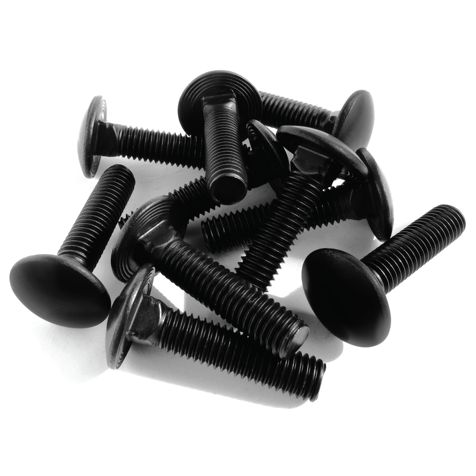 M8 Black Stainless Steel Carriage Bolts / Cup Square Coach Screws from