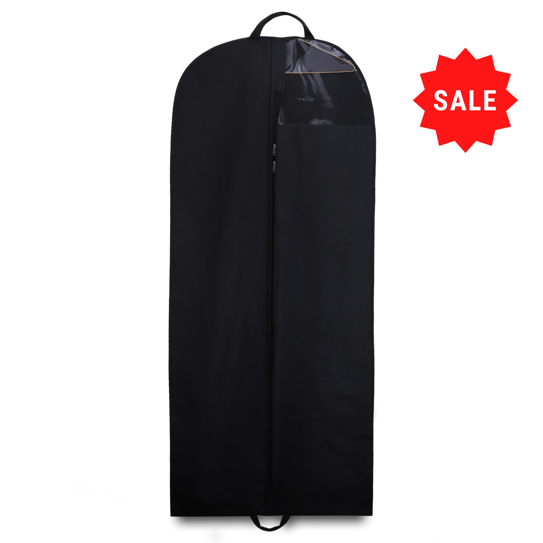 Black 72" Breathable Long Bridesmaids Wedding Dress Cover Prom Garment