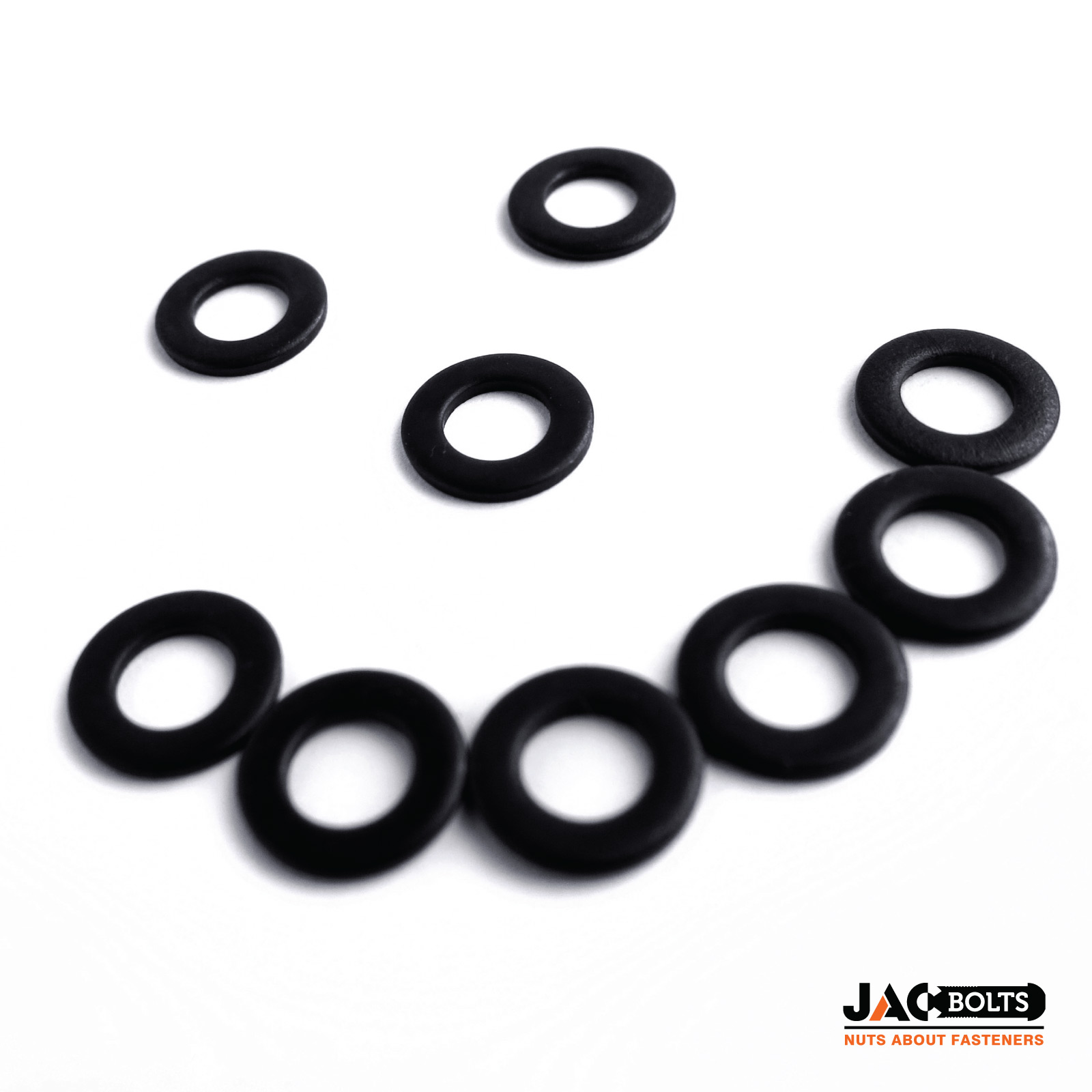 Black Stainless Steel Flat Washers (or penny washers) M3, M4, M5, M6