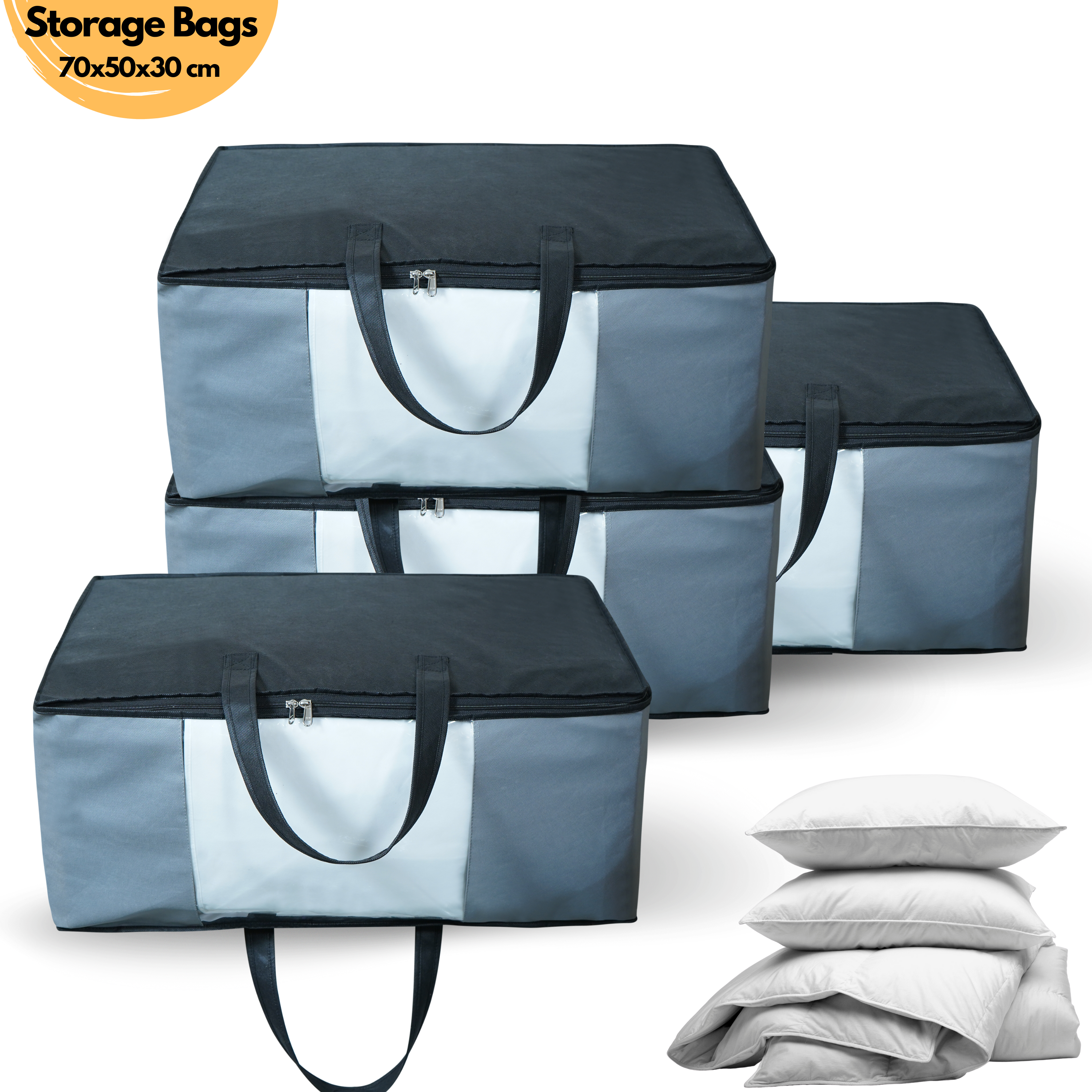 Breathable Duvet Bedding Clothing Storage Under bed Bag Single Double ...